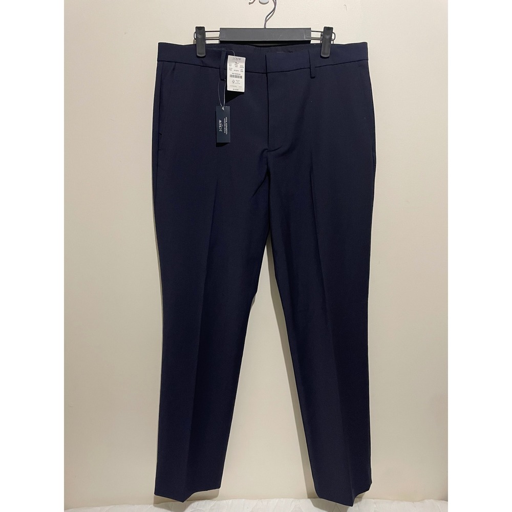 J.Crew Thompson Four Season Pant Mens 33x30 Navy Blue Tapered Fit AP879 NWT